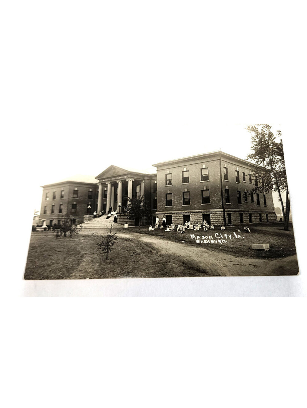 Antique RPPC Postcard Iowa Odd Fellows Orphans Home Mason City IA Washburn